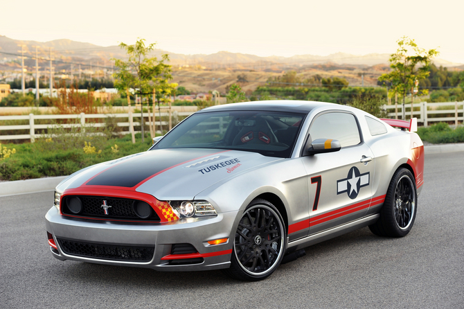 The car is inspired by the P-51 Mustang as flown by the Tuskegee Airmen The car is inspired by the P-51 Mustang as flown by the Tuskegee Airmen