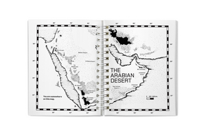 Inclui um mapa do deserto árabe, com instruções de navegação