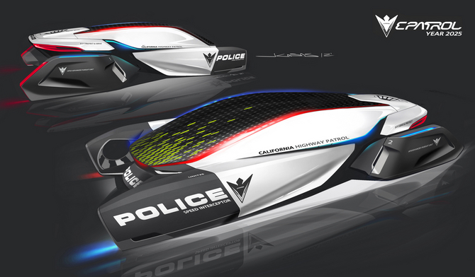 O design foi inspirado num cão polícia O design foi inspirado num cão polícia