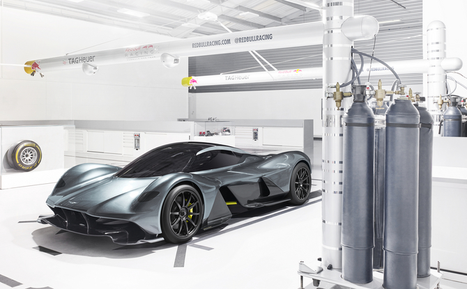 Scheduled for 2018 the future production version of the AM-001 RB will use a new mid V12 engine Scheduled for 2018 the future production version of the AM-001 RB will use a new mid V12 engine