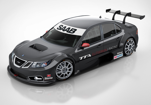 Saab Touring Car Takes to the Track for Testing Saab Touring Car Takes to the Track for Testing