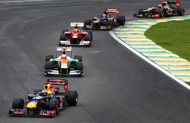 Vettel passed Vergne on lap 4 Vettel passed Vergne on lap 4
