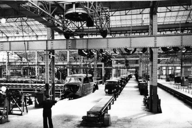 In 1945 production resumes again In 1945 production resumes again