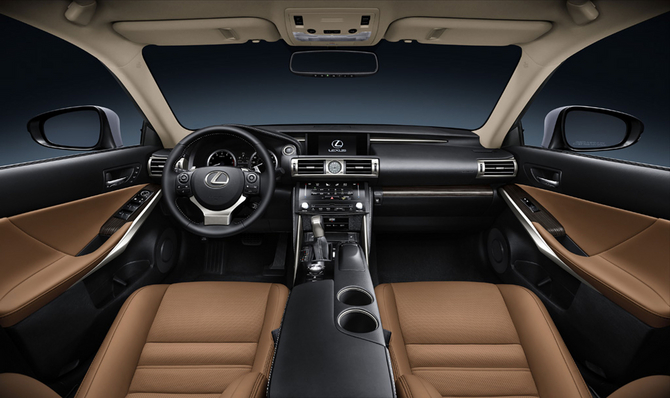 The interior also gets upgraded from the GS The interior also gets upgraded from the GS