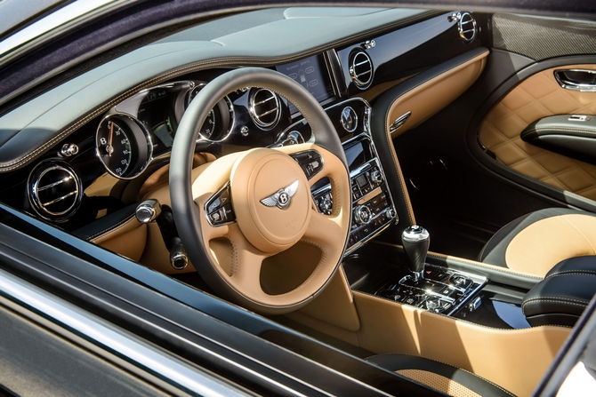 Inside the Bentley offers new customization options of the vehicle, including new finishes and coatings Inside the Bentley offers new customization options of the vehicle, including new finishes and coatings
