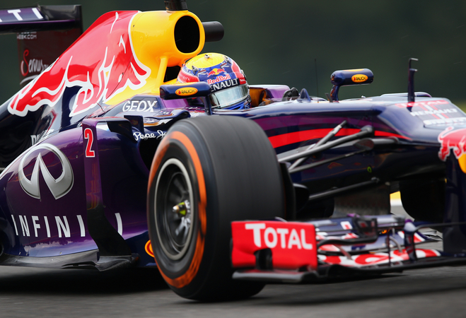 Vettel had tire problems during the second practice session Vettel had tire problems during the second practice session