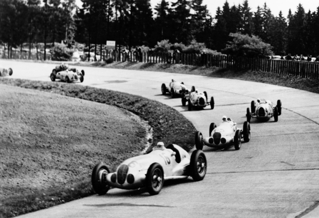 The car won the grand prix at the Nürburgring The car won the grand prix at the Nürburgring