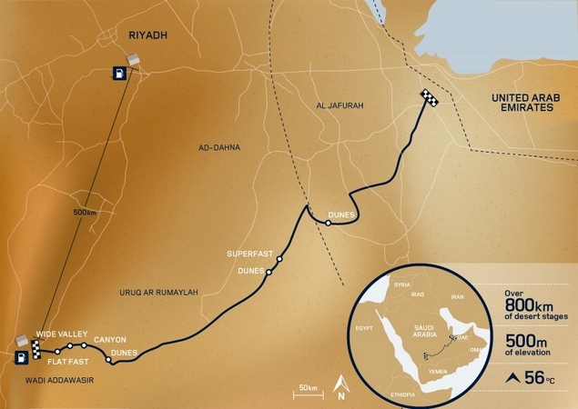 The route covered 849km The route covered 849km