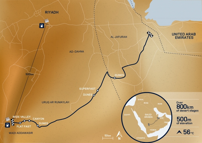 A aventura da Land Rover percorreu 849 quil&oacute;metros do deserto