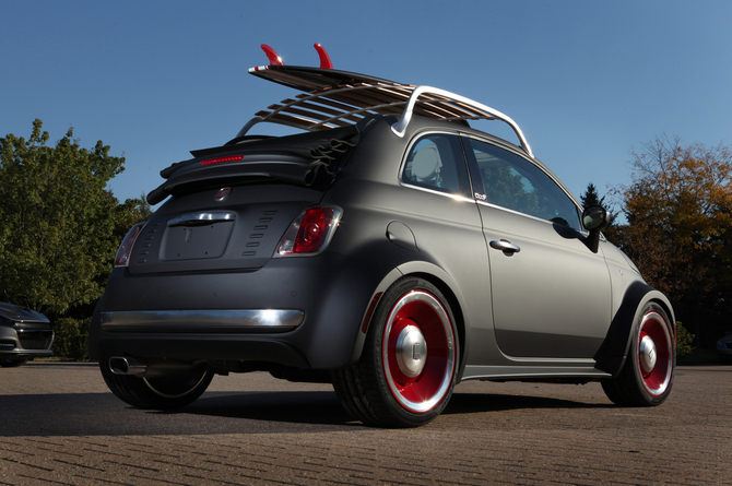 It also gets red wheels and a roof rack It also gets red wheels and a roof rack