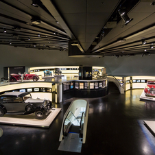 The display also includes examples of period fashion and design