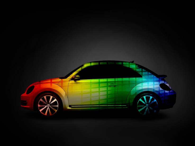O exterior do Music Car muda de cor consoante a música que o condutor estiver a ouvir