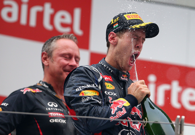 Quarta vitória consecutiva para Vettel no Grande Prémio da Índia Quarta vitória consecutiva para Vettel no Grande Prémio da Índia