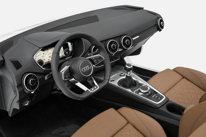 The relocation of the screen makes the center console more simple The relocation of the screen makes the center console more simple