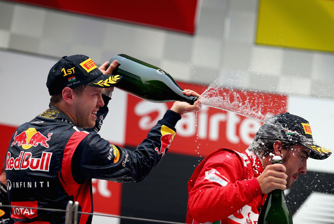 Quarta vitória consecutiva para Vettel no Grande Prémio da Índia Quarta vitória consecutiva para Vettel no Grande Prémio da Índia