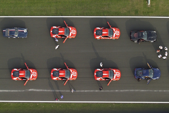 Ferrari will donate £5 to charity for each car in the parade Ferrari will donate £5 to charity for each car in the parade