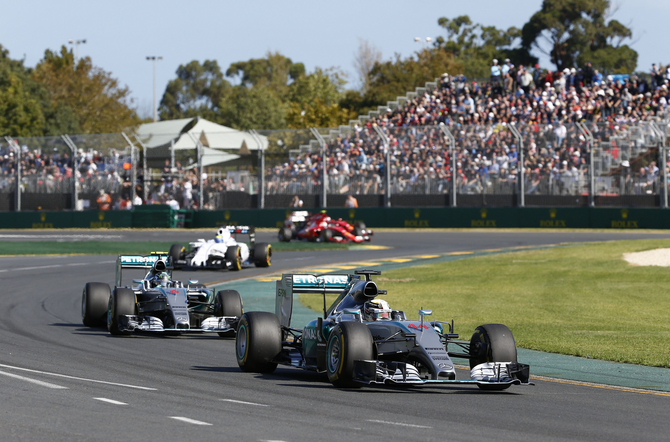 Team Mercedes achieved its first one-two win of the season Team Mercedes achieved its first one-two win of the season