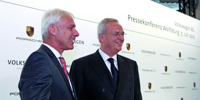 Porsche board member Matthias Müller and VW Chairman Dr. Martin Winterkorn Porsche board member Matthias Müller and VW Chairman Dr. Martin Winterkorn