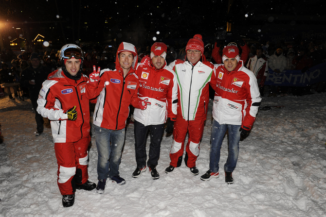 The entire team were at the event for skiing and interacting with the media The entire team were at the event for skiing and interacting with the media