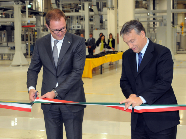 The factory was opened by the Hungarian prime minister and Opel deputy chairman The factory was opened by the Hungarian prime minister and Opel deputy chairman