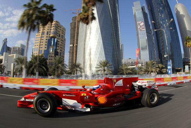 Ferrari Rockets Through Doha, Qatar, to Open Qatar Motor Show Ferrari Rockets Through Doha, Qatar, to Open Qatar Motor Show