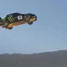 Ken Block jumps his rally car 171 feet