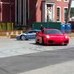 Ferrari 430 defies police Lamborghini in Italy